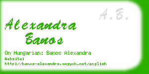 alexandra banos business card